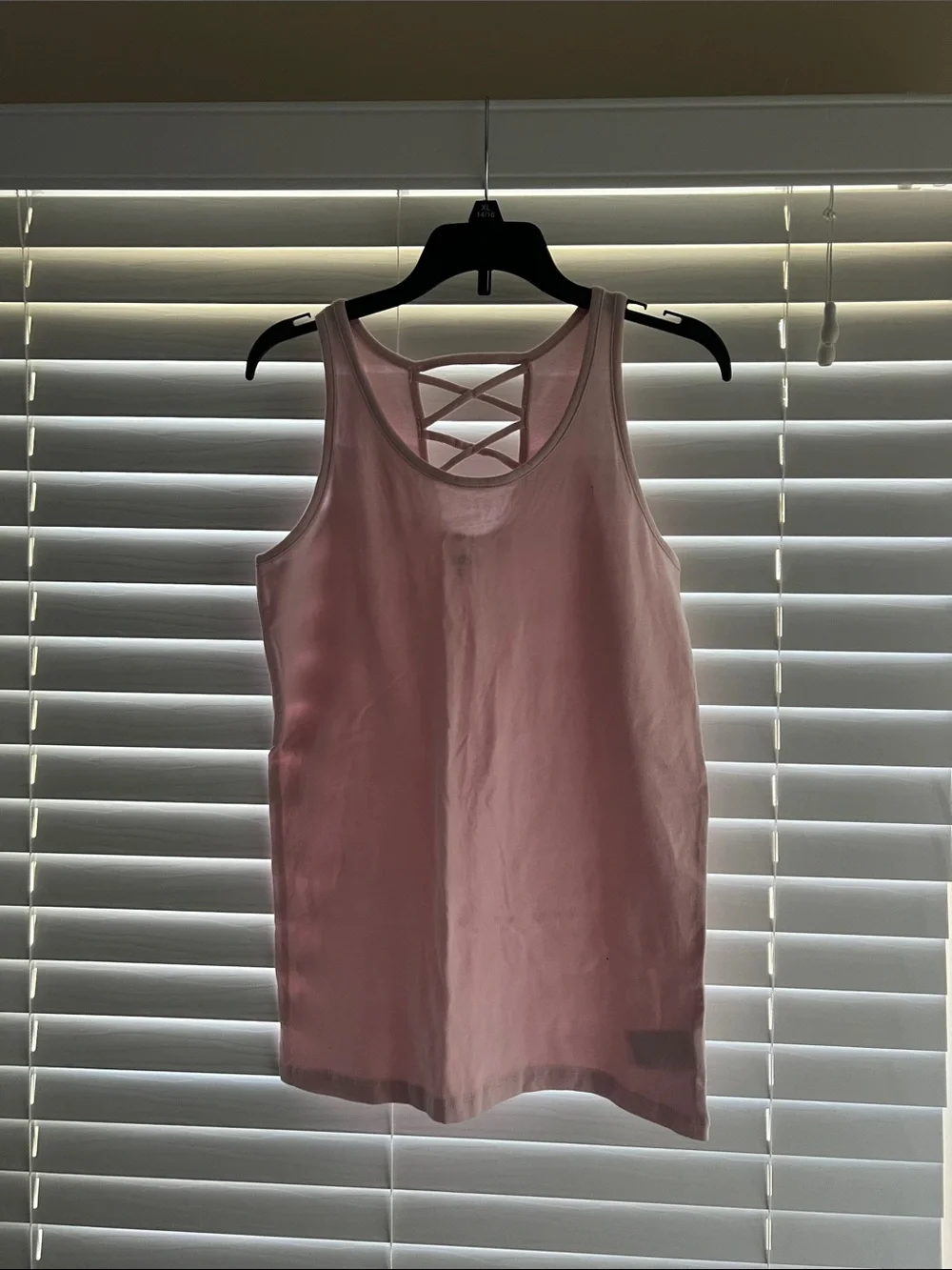 Old Navy Light Pink Crisscross Back Tank Size XXL